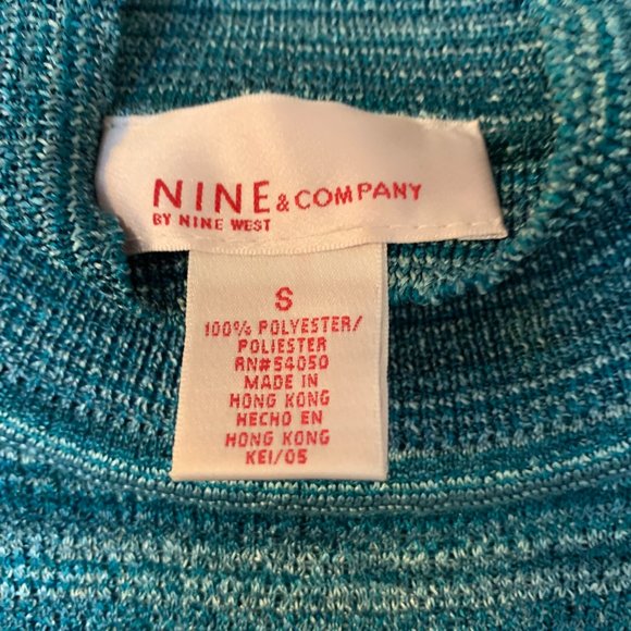 2/$20 - Teal Blue Marled look Mock Turtleneck Sweater - Picture 3 of 6